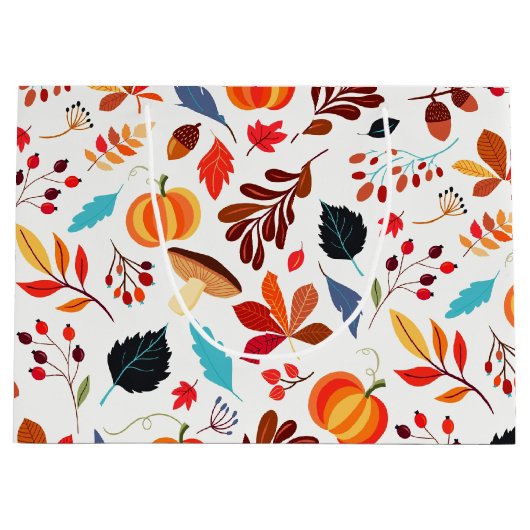 秋パターン抱き枕 ラージペーパーバッグ (正面)