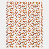 秋パターン フリースブランケット (正面)