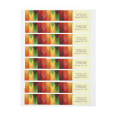 秋パターンNO.1: 差出人住所ラベル ラップアラウンドラベル (シート)