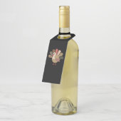 秋パッチワークキルテッドトルコ感謝祭 ボトルネックタグ (アングル)