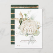 秋パンプキンエレガントグリーンリー金ゴールドオムツラッフル エンクロージャーカード (正面/裏面)