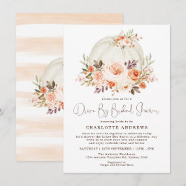 秋パンプキンエレガントフローラドライブバイブライダルシャワー 招待状