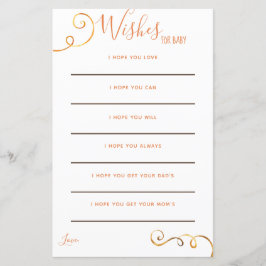 秋パンプキンオレンジオータムベビーウィッシュカード