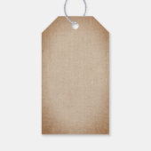 秋パンプキンオレンジフローラ&バーラップベビーシャワー ギフトタグ (裏面)