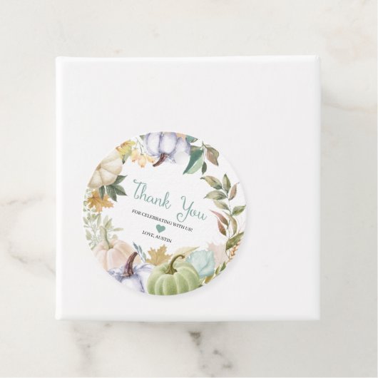 秋パンプキンオータムサンキューユーメッセージカード フェイバータグ (インサイチュ)