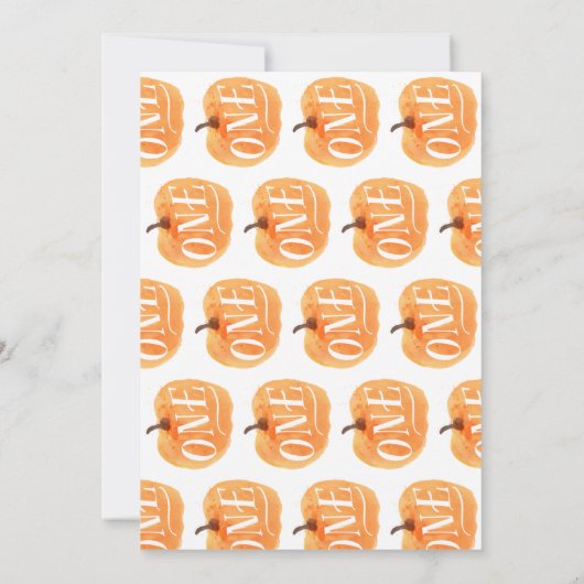 秋パンプキンオータムファースト誕生日招待状 招待状 (裏面)