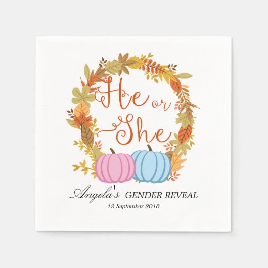 秋パンプキンカクテル紙ナプキンス スタンダードカクテルナプキン (正面)