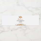 秋パンプキンキッズファースト誕生日 ペットボトルラベル (シングルラベル)