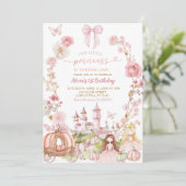 秋パンプキンキャリッジプリンセスキングダム誕生日 招待状 (スタンド正面)