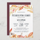 秋パンプキンゴールデンフリージングスギングディナー 招待状 (正面/裏面)