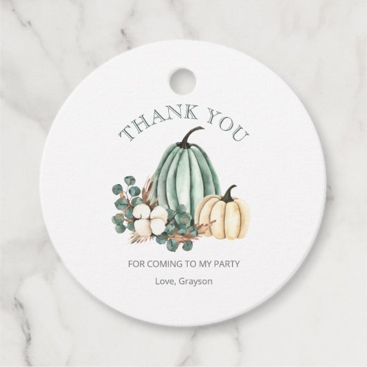 秋パンプキンサンキュー フェイバータグ (正面)