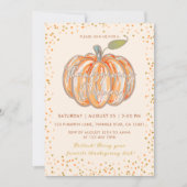 秋パンプキンサンクスギビングディナーパーティー 招待状 (正面)