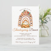 秋パンプキンサンクスギビングディナーパーティー 招待状 (スタンド正面)