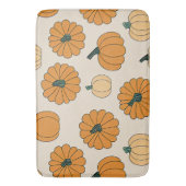 秋パンプキンスパイスハロウィンサンクスギビングパンプキンズ バスマット (正面縦)