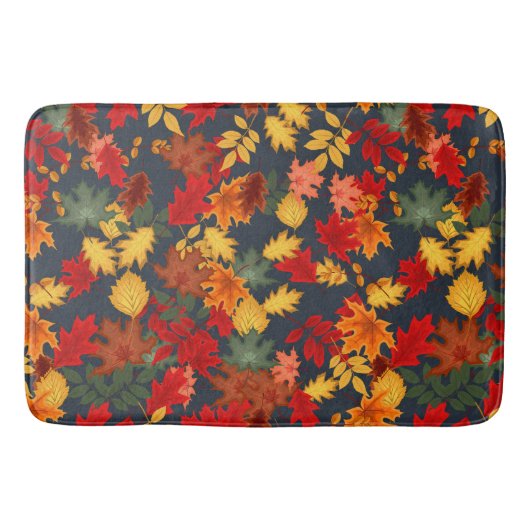 秋パンプキンスパイスハロウィンサンクスギビングパンプキンズ バスマット (正面)