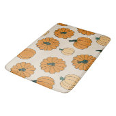 秋パンプキンスパイスハロウィンサンクスギビングパンプキンズ バスマット (アングル)