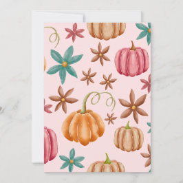 秋パンプキンスパイスハロウィンサンクスギビングパンプキンズ 招待状