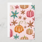 秋パンプキンスパイスハロウィンサンクスギビングパンプキンズ 招待状 (正面/裏面)