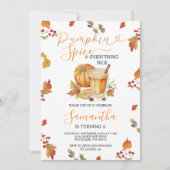 秋パンプキンスパイス&オールナイスバースデー 招待状 (正面)