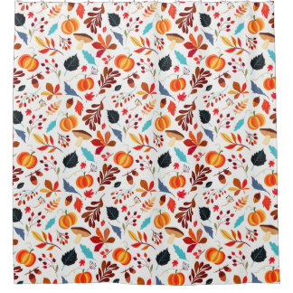 秋パンプキンスパイス シャワーカーテン