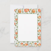 秋パンプキンズオンつる植物 サンキューカード (裏面)