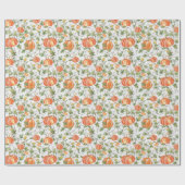 秋パンプキンズオンつる植物 ラッピングペーパー (フラット)