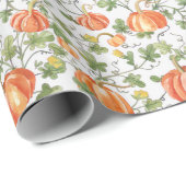 秋パンプキンズオンつる植物 ラッピングペーパー (ロールコーナー)