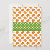 秋パンプキンズキャリッジベビーシャワー 招待状 (裏面)