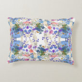 秋パンプキンズパステルブルーボタニカルフローラ子供部屋 アクセントクッション (裏面)