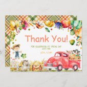 秋パンプキントラックサンキュー サンキューカード (正面/裏面)
