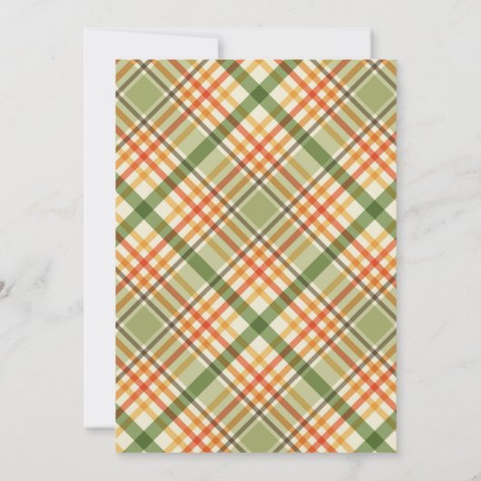 秋パンプキントラック誕生日招待状 招待状 (裏面)