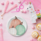 秋パンプキントリオ ペーパープレート (パーティー)