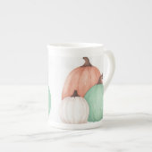 秋パンプキントリオ ボーンチャイナマグカップ (正面右)