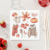 秋パンプキンナプキン秋の赤ちゃんシャワー スタンダードランチョンナプキン (インサイチュ)