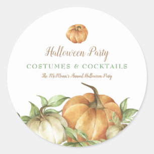 秋パンプキンハロウィーン ラウンドシール