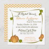 秋パンプキンハーベストブライダルシャワー 招待状 (正面/裏面)