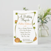 秋パンプキンハーベスト誕生日 招待状 (スタンド正面)