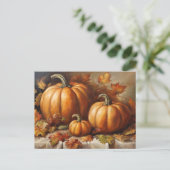 秋パンプキンハーベスト、紅葉 シーズンポストカード (スタンド正面)