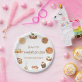 秋パンプキンパイサンクスギビングディナー ペーパープレート (パーティー)