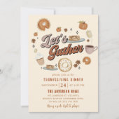 秋パンプキンパイサンクスギビングディナー 招待状 (正面)