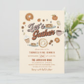 秋パンプキンパイサンクスギビングディナー 招待状 (スタンド正面)