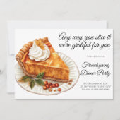 秋パンプキンパイサンクスギビングパーティー 招待状 (正面)