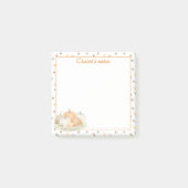 秋パンプキンパステルオレンジグリーンサンクスギビング ポストイット (正面)