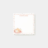 秋パンプキンパステルオレンジサンクスギビング名 ポストイット (正面)