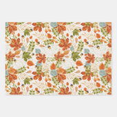 秋パンプキンパッチトラックプレイド ラッピングペーパーシート (正面2)