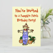 秋パンプキンパッチバースデーパーティ招待状 招待状 (スタンド正面)