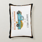 秋パンプキンパッチレトロトラックパーソナライズされた アクセントクッション (正面(垂直))