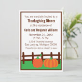 秋パンプキンパッチ感謝祭招待状 招待状 (スタンド正面)