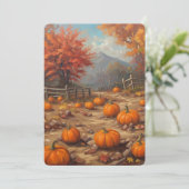 秋パンプキンパッチ素朴紅葉絵画ズ シーズンカード (スタンド正面)