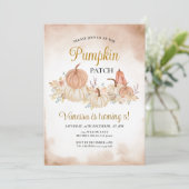 秋パンプキンパッチ誕生日ボホフローラ秋 招待状 (スタンド正面)